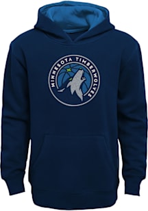 Minnesota Timberwolves Boys Navy Blue Prime Long Sleeve Hooded Sweatshirt