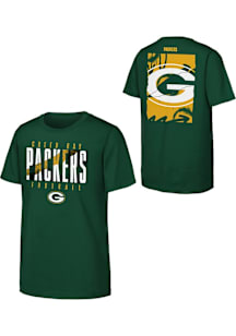 Green Bay Packers Youth Green Posterize Short Sleeve T-Shirt
