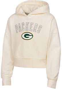 Green Bay Packers Girls White Blitz Long Sleeve Hooded Sweatshirt