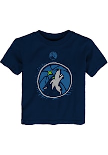 Minnesota Timberwolves Toddler Navy Blue Doodle Logo Short Sleeve T-Shirt