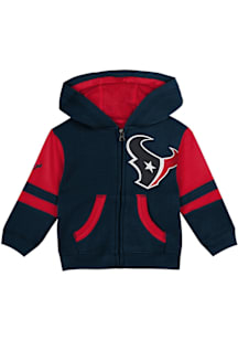 Houston Texans Toddler Stadium Long Sleeve Full Zip Sweatshirt - Navy Blue