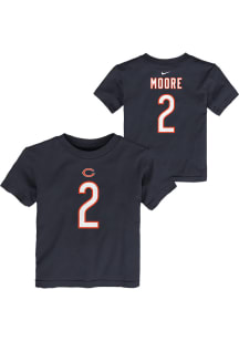 DJ Moore Chicago Bears Toddler Navy Blue Nike Fuse NN Short Sleeve Player T Shirt