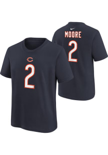 DJ Moore Chicago Bears Youth Navy Blue Nike Fuse NN Player Tee