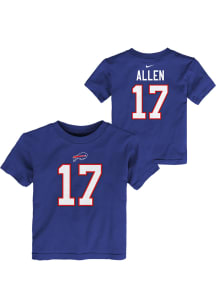 Josh Allen Buffalo Bills Toddler Blue Nike Fuse NN Short Sleeve Player T Shirt