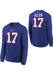 Josh Allen Buffalo Bills Youth Blue Nike Fuse NN Player Tee