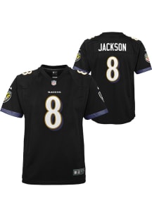 Lamar Jackson Baltimore Ravens Youth Black Nike Alt 1 Replica Football Jersey