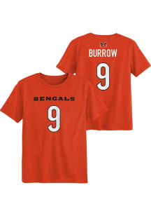 Joe Burrow  Cincinnati Bengals Boys Orange Mainliner NN Short Sleeve T-Shirt