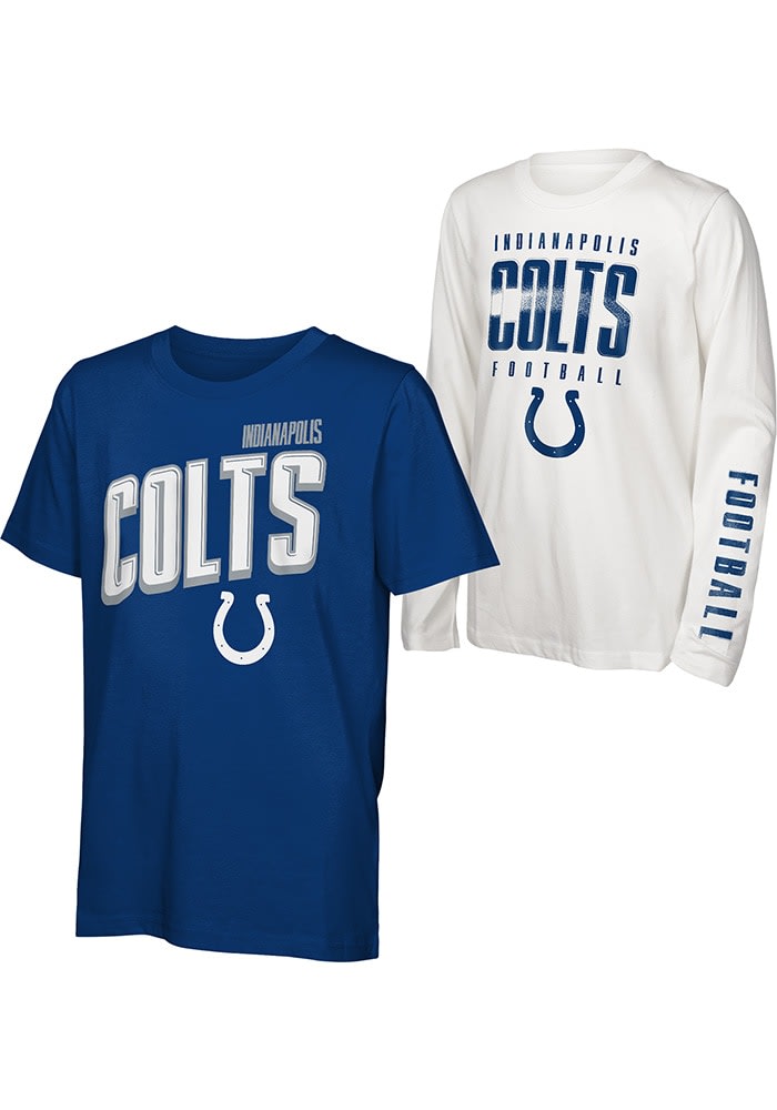 Indianapolis Colts Boys BLUE The Mix Long Sleeve T-Shirt - 133427387