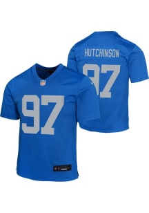 Aidan Hutchinson Detroit Lions Youth Blue Nike Alt 1 Replica Football Jersey