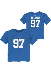 Aidan Hutchinson Detroit Lions Toddler Blue Nike Fuse NN Short Sleeve Player T Shirt