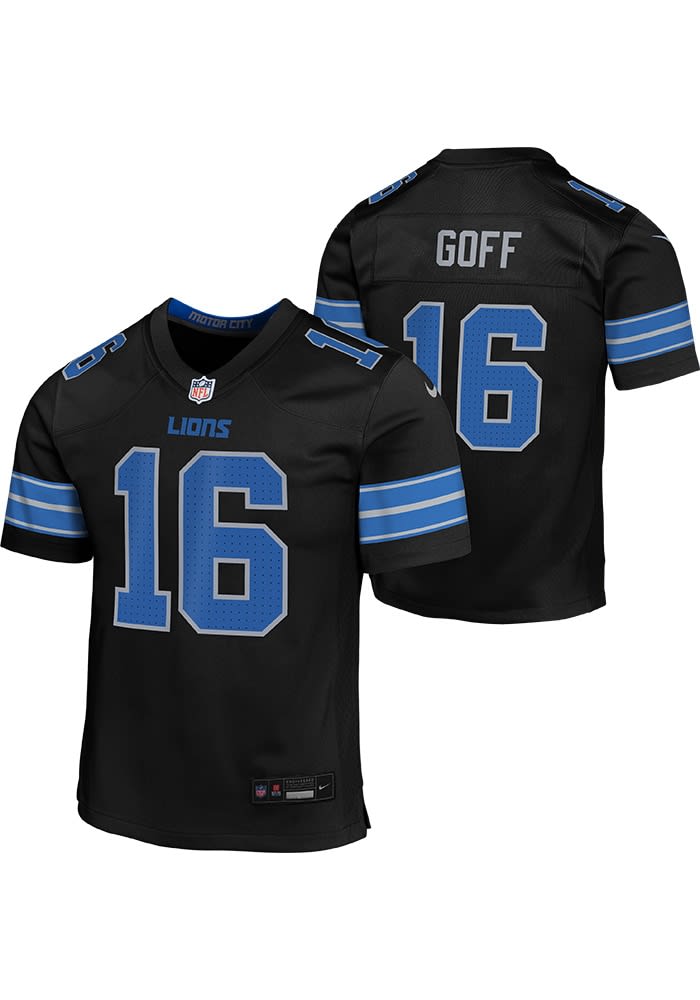 Detroit Lions Jared Goff Youth Alt Replica BLACK Nike Football