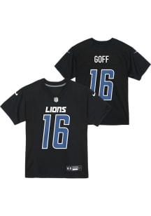 Jared Goff Detroit Lions Boys Black Nike Game Football Jersey