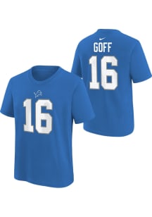 Jared Goff Detroit Lions Youth Blue Nike Fuse NN Player Tee