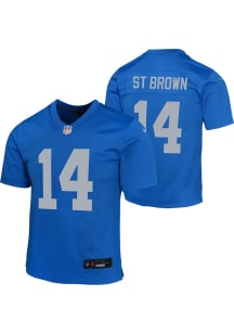 Amon-Ra St. Brown Detroit Lions Youth Blue Nike Alt 1 Replica Football Jersey