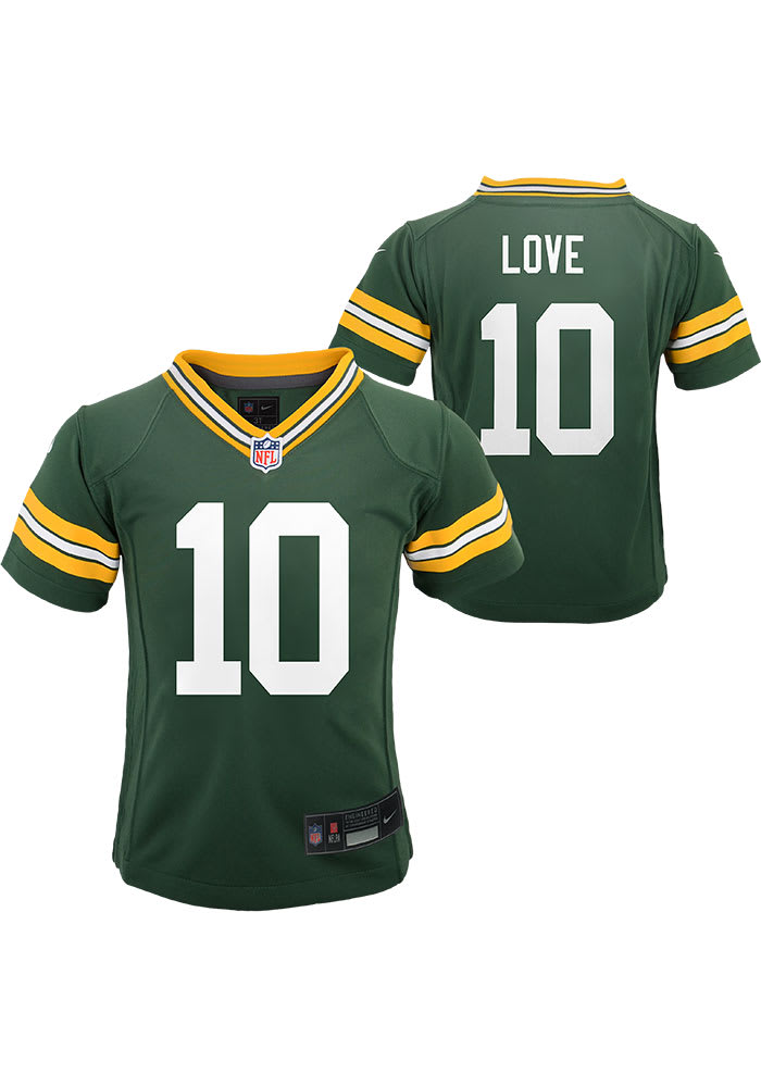 【US限定】NIKE Green Bay Packers Jordan Love Home Jersey Green Bay Packers #10 Jordan Love Home Womens Nike Game