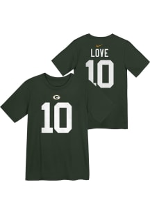 Jordan Love  Green Bay Packers Boys Green Nike Fuse NN Short Sleeve T-Shirt