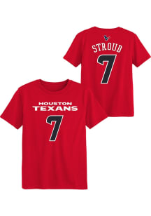 CJ Stroud  Houston Texans Boys Red Mainliner NN Short Sleeve T-Shirt