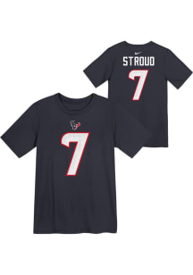 CJ Stroud  Houston Texans Boys Navy Blue Nike Fuse NN Short Sleeve T-Shirt