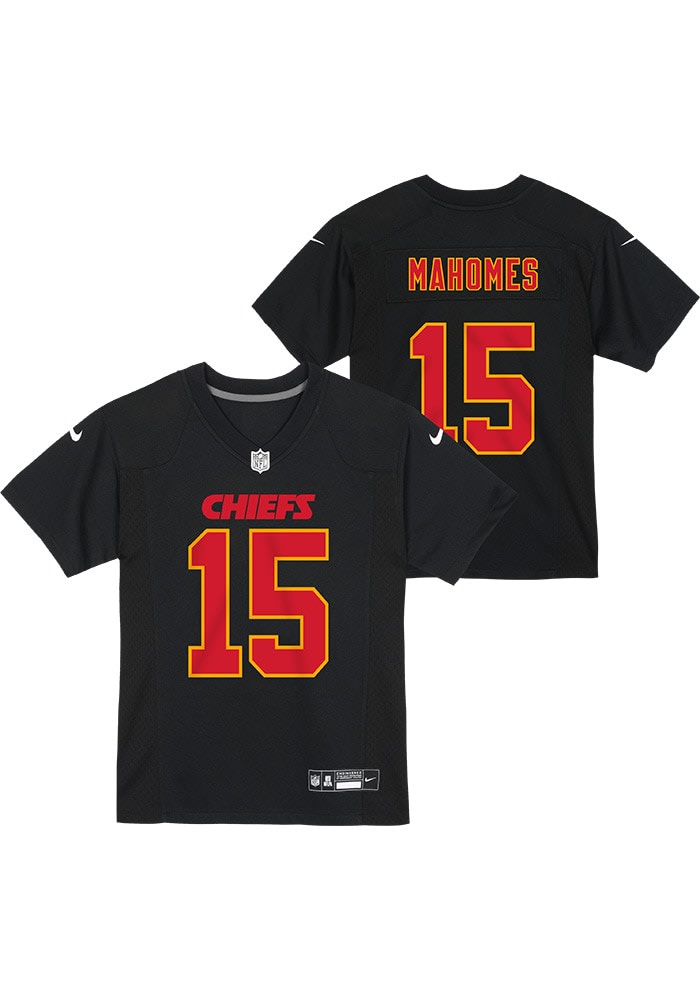 Kansas City Chiefs Patrick Mahomes Boys Game BLACK Nike Football Jersey