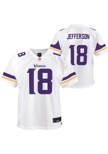 Justin Jefferson Minnesota Vikings Youth White Nike Away Replica Football Jersey