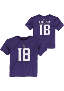 Justin Jefferson Minnesota Vikings Toddler Purple Nike Fuse NN Short Sleeve Player T Shirt