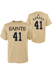 Alvin Kamara New Orleans Saints Youth Gold Mainliner NN Player Tee