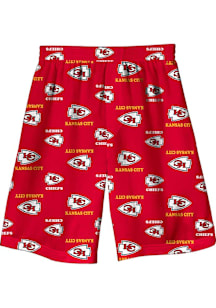 Kansas City Chiefs Boys Red All Over Logo Sleep Pants