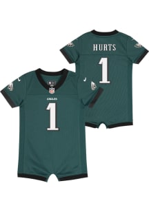 Jalen Hurts Philadelphia Eagles Baby Teal Nike Home Replica Romper Football Jersey