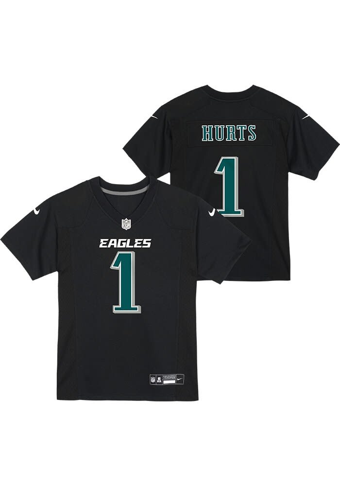 Philadelphia Eagles Jalen Hurts Boys Game BLACK Nike Football