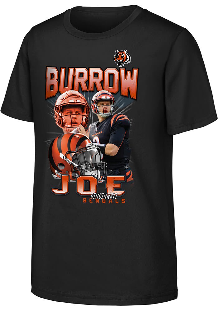 Joe Burrow Cincinnati Bengals Youth Black Live Concert Player Tee