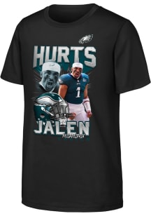 Jalen Hurts Philadelphia Eagles Youth Black Live in Concert Player Tee