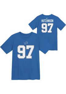 Aidan Hutchinson  Detroit Lions Boys Blue Nike Fuse NN Short Sleeve T-Shirt