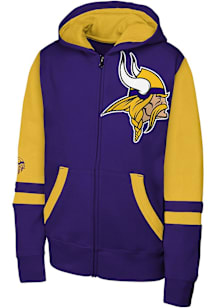 Minnesota Vikings Youth Purple Stadium Long Sleeve Full Zip Jacket