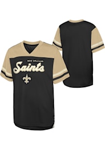 New Orleans Saints Youth Black True Fan Short Sleeve Fashion T-Shirt