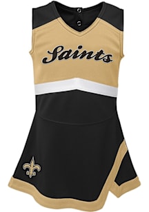 New Orleans Saints Girls Black Cheer Captain Cheer Dress Set