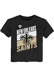 New Orleans Saints Toddler Black Team Work Short Sleeve T-Shirt