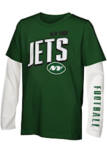 New York Jets Youth Green The Mix Long Sleeve T-Shirt