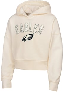 Philadelphia Eagles Girls White Blitz Long Sleeve Hooded Sweatshirt