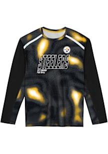 Pittsburgh Steelers Boys Black In The Zone Long Sleeve T-Shirt