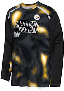 Pittsburgh Steelers Youth Black In The Zone Long Sleeve T-Shirt