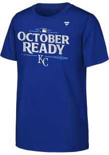 Kansas City Royals Youth Blue 2024 Postseason Participant LR Short Sleeve T-Shirt