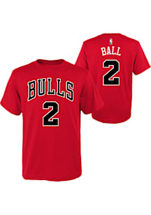 Lonzo Ball Chicago Bulls Youth Red Flat NN Player Tee