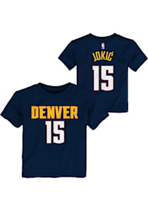 Nikola Jokic Denver Nuggets Toddler Navy Blue Flat Replica NN Short Sleeve Player T Shirt