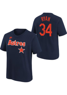 Nolan Ryan Houston Astros Youth Navy Blue Cooperstown NN Player Tee