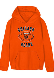 Chicago Bears Boys Orange Little Kicker Long Sleeve Hooded Sweatshirt