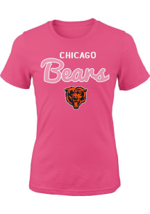 Chicago Bears Girls Pink Big Game Short Sleeve T-Shirt