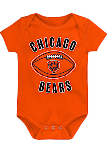 Chicago Bears Baby Orange Little Kicker Short Sleeve One Piece
