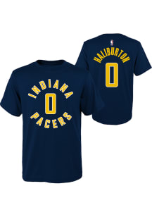Tyrese Haliburton Indiana Pacers Youth Navy Blue Flat NN Player Tee