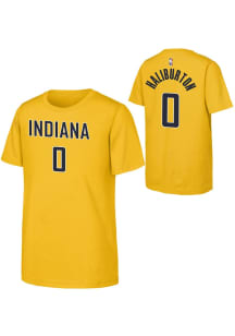 Tyrese Haliburton Indiana Pacers Youth Yellow Flat NN Player Tee