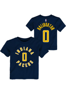 Tyrese Haliburton Indiana Pacers Toddler Navy Blue Flat Replica NN Short Sleeve Player T Shirt